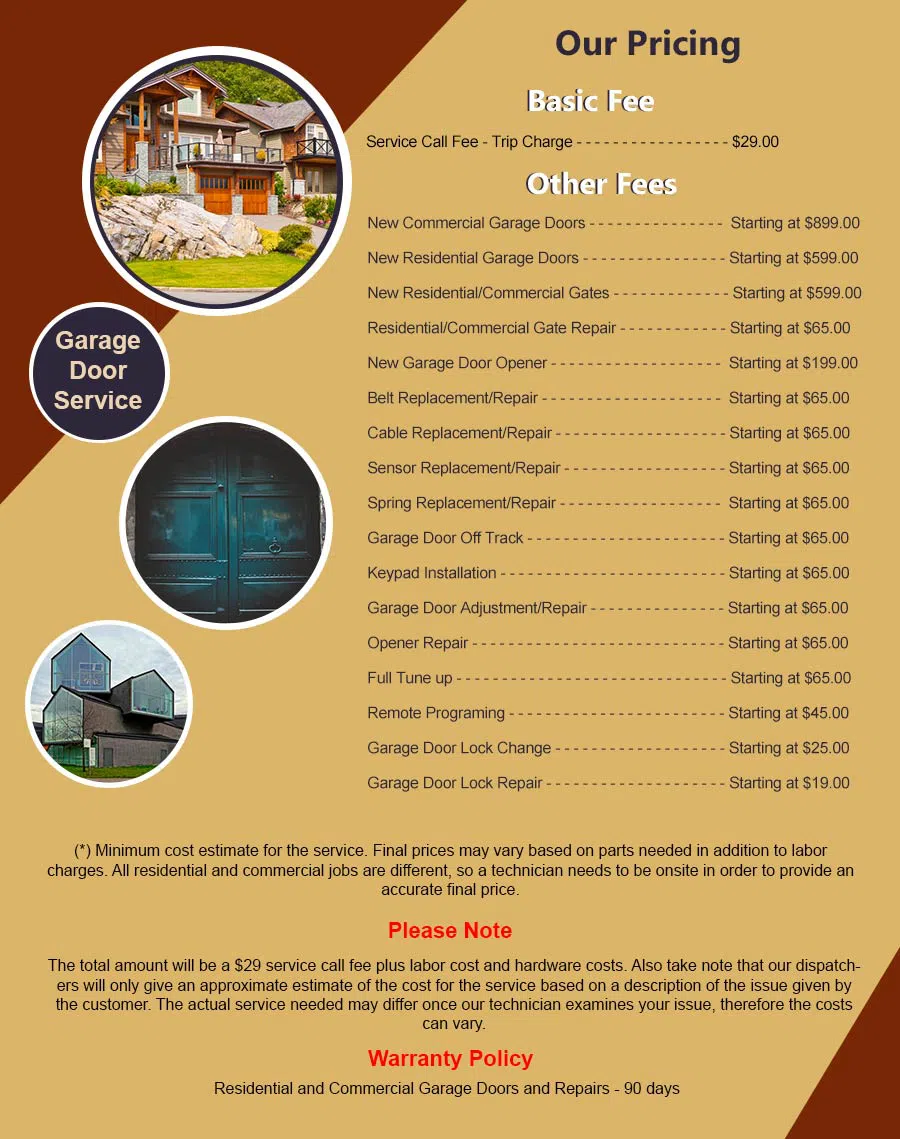 5 Star Garage Doors Falls Church, VA 571-297-3444 - pricelist6